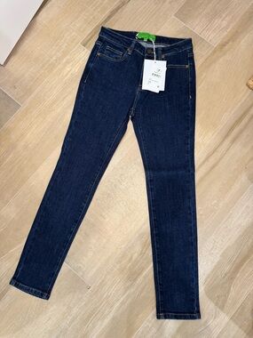Sandrine Rose Indigo Jeans NWT Boutique Denim Made in LA Style R1018